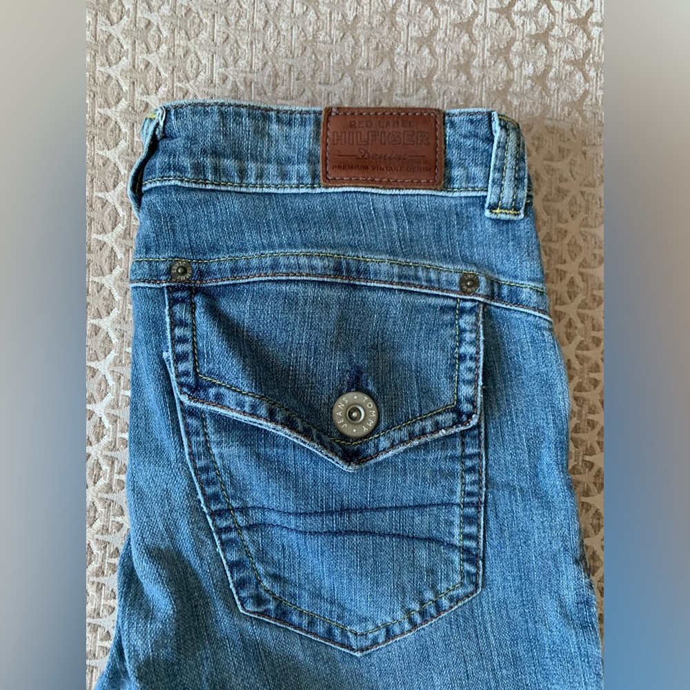 Tommy Hilfiger Red Label Denim Women low Rise jeans size 28 flare - Picture 8 of 10